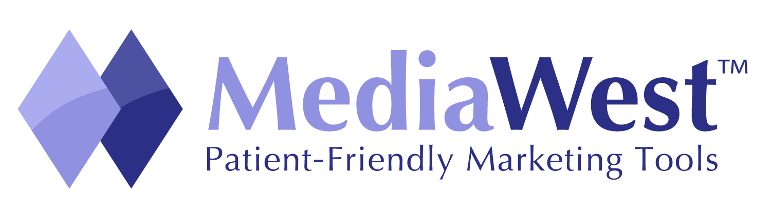 A green background with the word media written in purple.