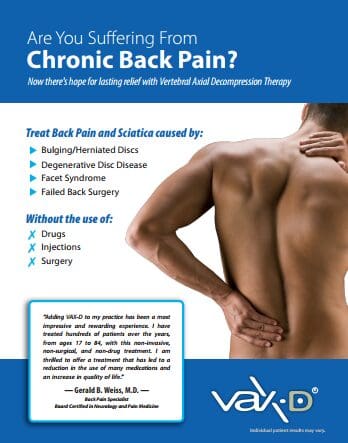 A poster with some information about back pain.